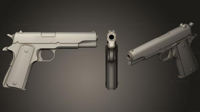 Weapon (M1911, WPN_0234) 3D models for cnc